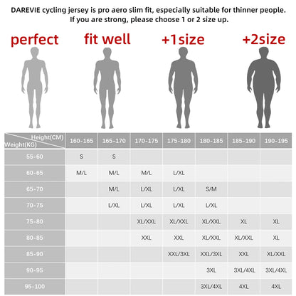 DAREVIE SPF 50+ Long Sleeve Cycling Jersey – Breathable Training Fit, Unisex Lightweight Cycling Maillot for Men & Women Small Size