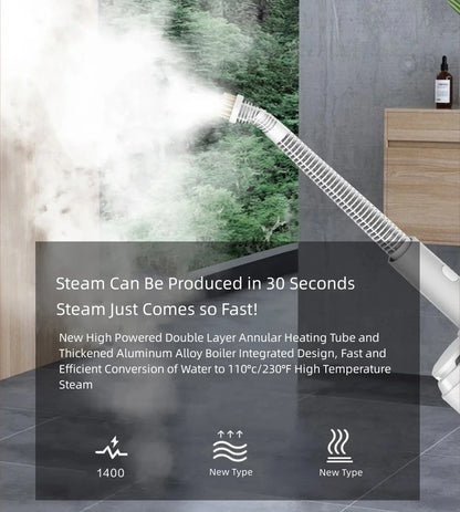370ml Electric Steam Mop – 1500W Multifunctional Sterilization & Mite Removal Household Cleaner, 220V EU Plug