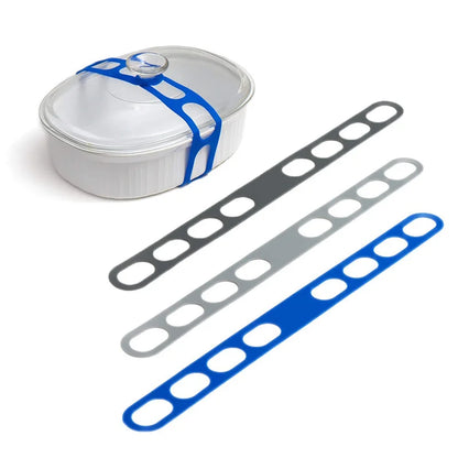 Silicone Lunch Box Fastening Strap – Reusable Universal Lid & Cutlery Holder