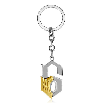 Grimmjow Jaegerjaquez Anime Keychain Necklace - 6th Blade Logo Cosplay Jewelry Fan Collectible Gift