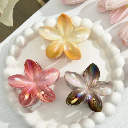 18Pcs Egg Flower Hair Clips | Gradient Candy Color Flowers, Shark Clips for Daily Ponytail Styling