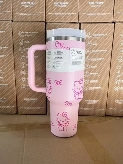 Stainless Steel Travel Mug with Straw Lid – 30oz/40oz Vacuum Insulated Car Cup, Double Wall Iced Thermal Tumbler