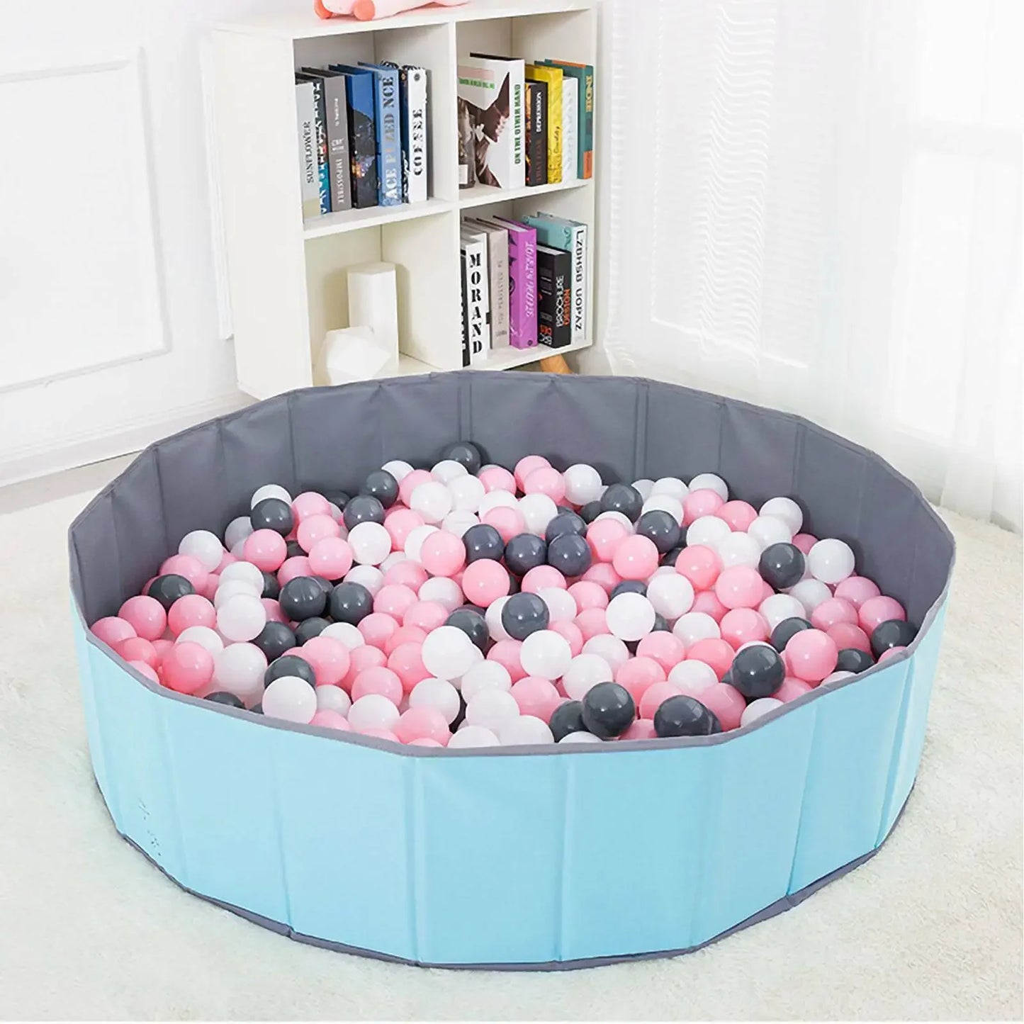 80x26cm Kids Ball Pit – Portable & Foldable Oxford Cloth Ball Pool for Toddlers & Babies, Indoor/Outdoor (Balls Not Included)