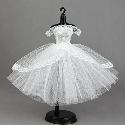 Mini Black Princess Doll Dress – Multilayer Lace Tutu Party Outfit for Blythe & BJD Dolls