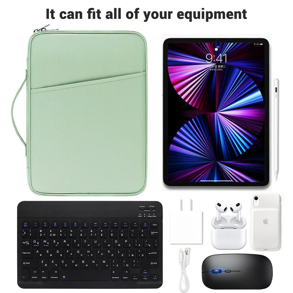EMTRA Tablet Handbag Case - Shockproof Cover for iPad Mini 6, Air 4/5, Pro 11/12.9, Xiaomi Pad 5 & Kindle