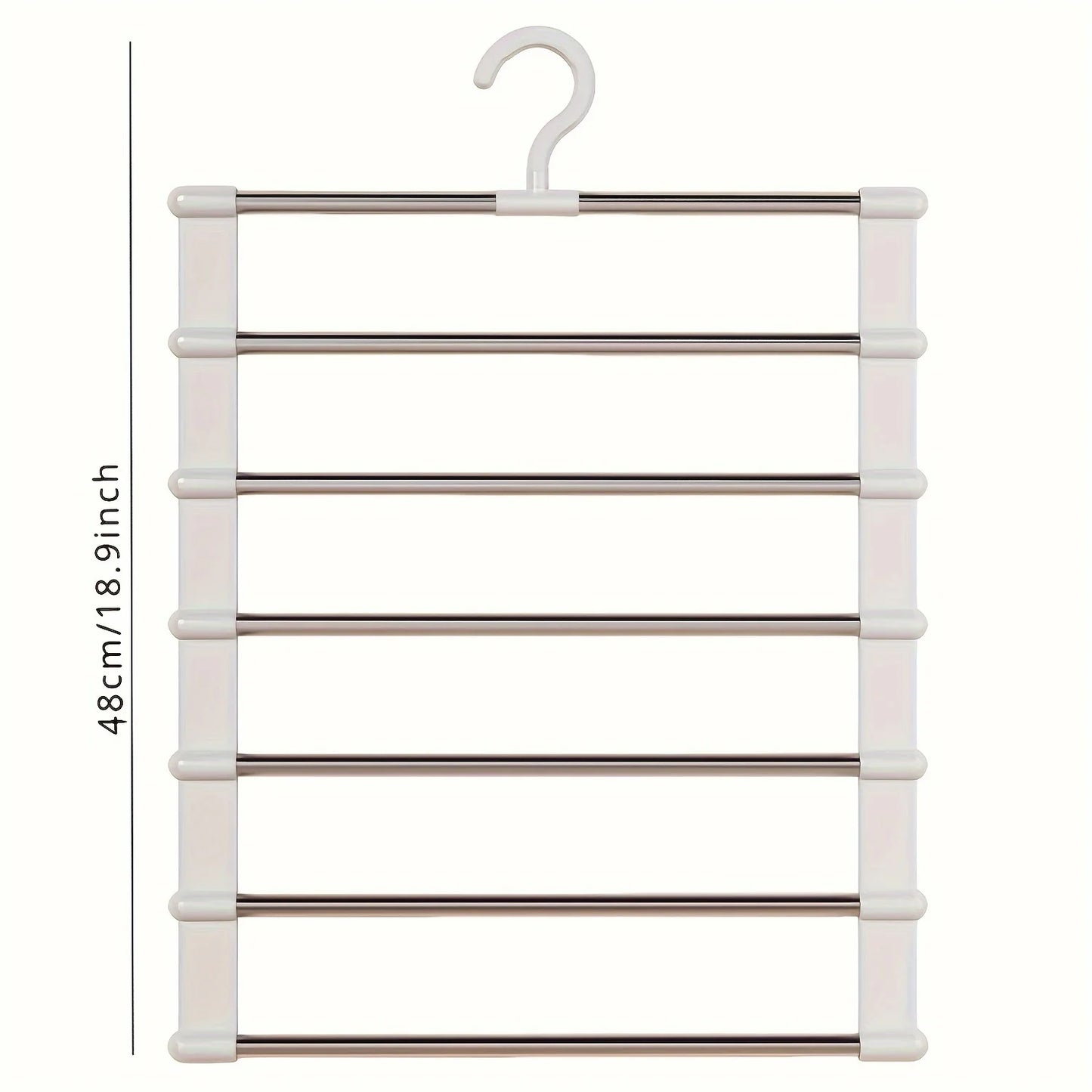 Foldable Stainless Steel Pants Hangers – Space-Saving Closet Organizer for Jeans, Leggings & Trousers   2/2