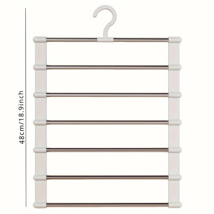 Foldable Stainless Steel Pants Hangers – Space-Saving Closet Organizer for Jeans, Leggings & Trousers   2/2