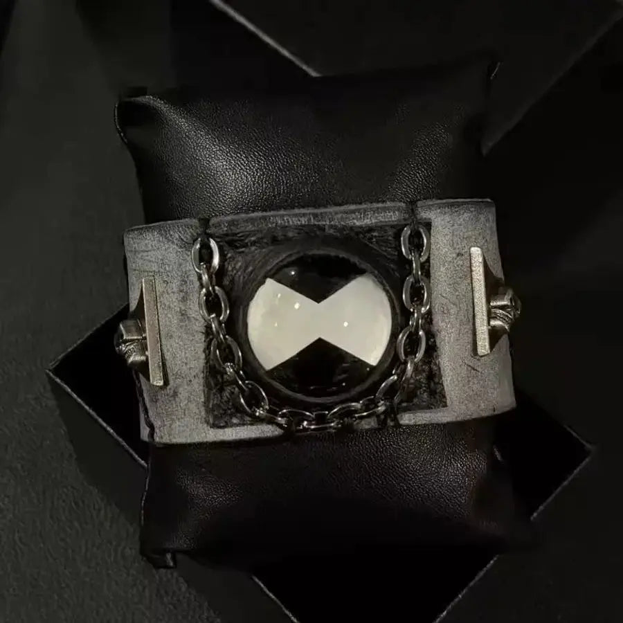 Ben 10 PU Leather Bracelet - Punk Animation-Inspired Young Hero Squad Accessory for Fans & Cosplay