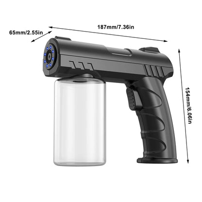 280ML Barber Nano Blue Light Sprayer — Wireless USB Electric Aftershave Steam Spray & Disinfection Gun Atomizer