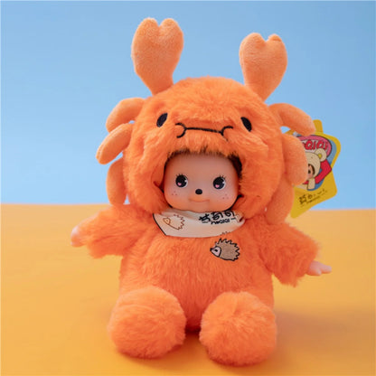 18cm Mochich Vinyl Plush Toy – Transformable Dolphin, Aries Bear & Crab with Removable Hat, Cute Gift for Kids & Lovers