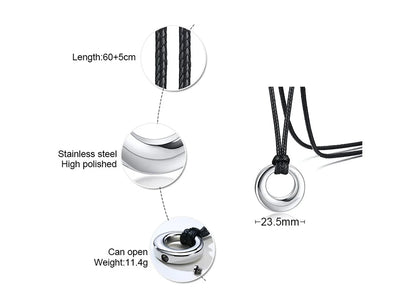 Circle of Life Eternity Love Karma Necklace – Memorial Pendant Ashes Jewelry for Women & Men, Keepsake Cremation Bracelets