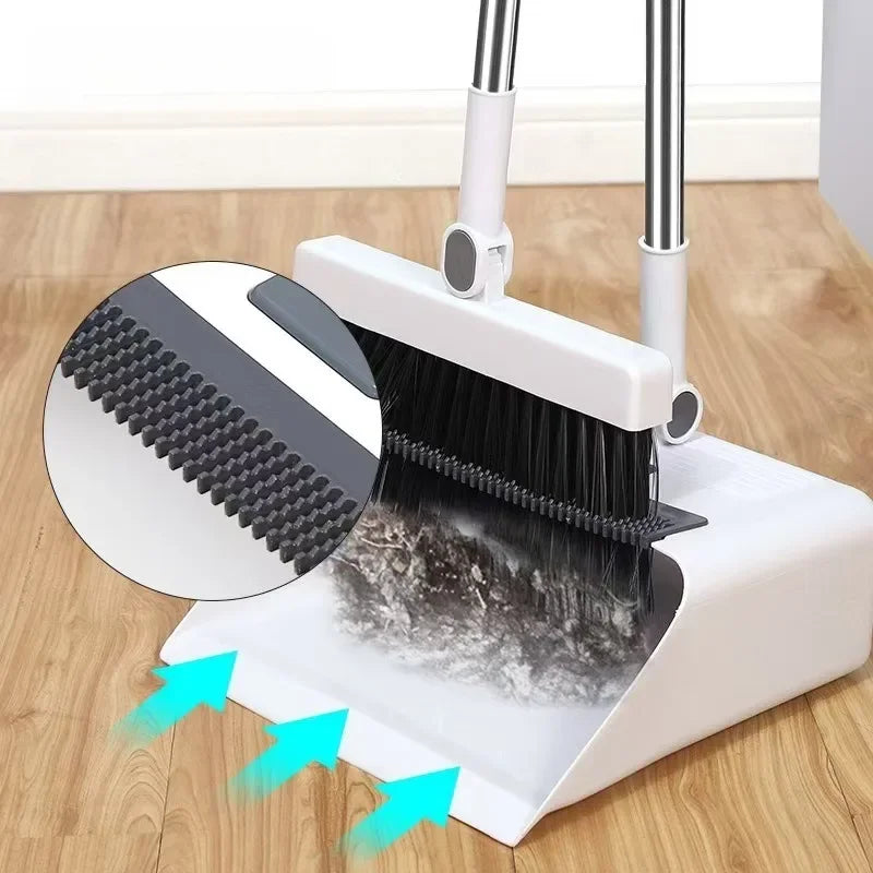 3-in-1 Broom & Shovel Set – Durable Foldable Soft Bristle Brush, Non-Stick Cleaning Tool for Home & Outdoor Use