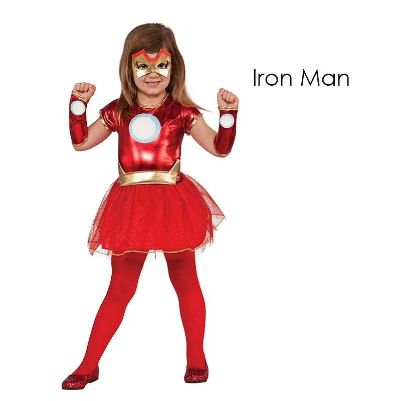 American Girl Supergirl Costume – Fancy Dress-Up Outfit for Kids Halloween & Purim Cosplay