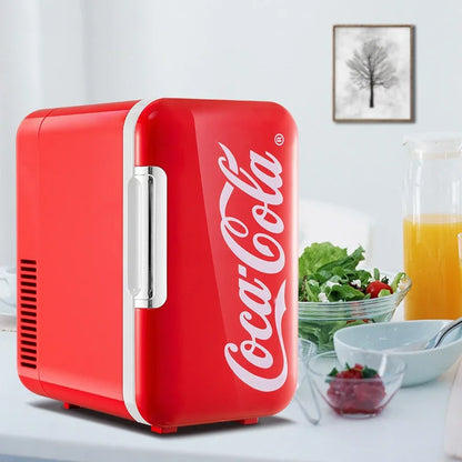 6L Mini Coca-Cola Refrigerator – Multifunctional Cosmetic Cooler & Warmer for Home, Car, Dorm, Portable 12V/220V Fridge