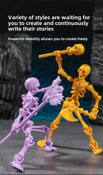 3D Articulated Skull Model – Assemble Action Figure for Anime, Games & Decoration