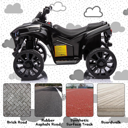 Kids 6V Ride-On ATV Quad Car Toy – Battery-Powered Electric Vehicle with LED Lights, Music, Foot Pedal & Durable Wheels
