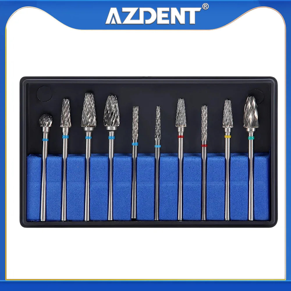 DENTAL Carbide Drills Kit - 2.35mm HP, Autoclavable at 135°C, for Universal Grinding, Removing & Polishing