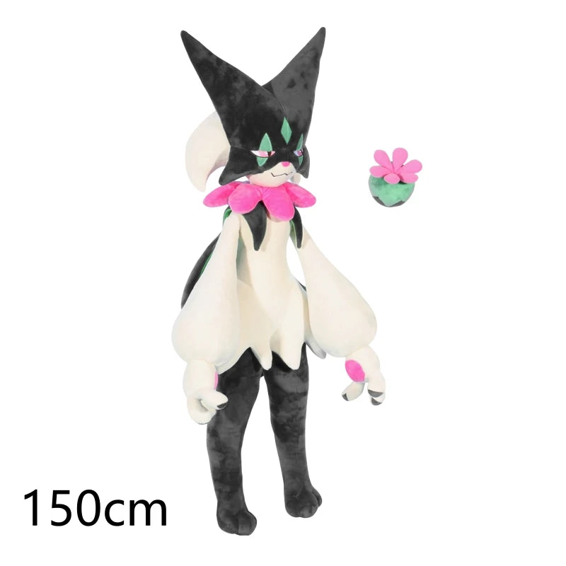 170cm Meowscarada Plush Doll — Pokemon Crystal Velvet Throw Pillow, Room Decor Anime Plush, Birthday & Christmas Gift