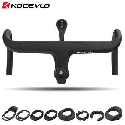 KOCEVLO Full Carbon Fiber Road Bike Stem & Integrated Handlebar — 28.6mm with Spacers