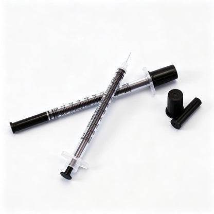 U-100 Insulin Syringes - 1ml Sterile Disposable Injection Tools in Purple, Pink, Blue, Green, Orange & Black for Beauty Machines