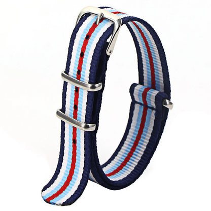 Nylon Watch Strap 16mm 18mm 20mm 22mm — Waterproof Army Sport Watch Band Replacement Belt