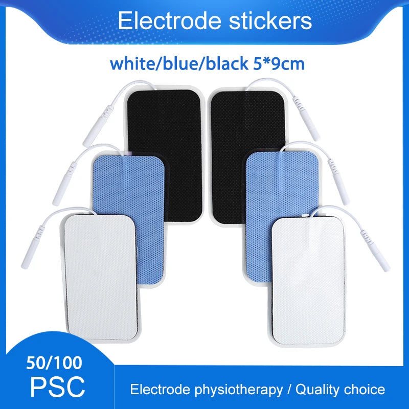 5×9cm Non-Woven Electrode Pads – 2mm Plug for TENS Muscle Stimulator & Acupuncture Machine, Gel Patch Accessories
