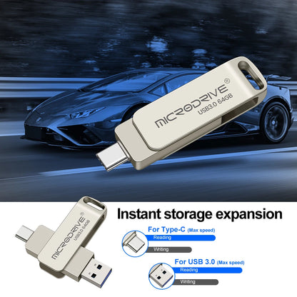 Type-C USB 3.0 Flash Drive – 64GB to 128GB Pen Drive for Phone & PC, Ideal Gift