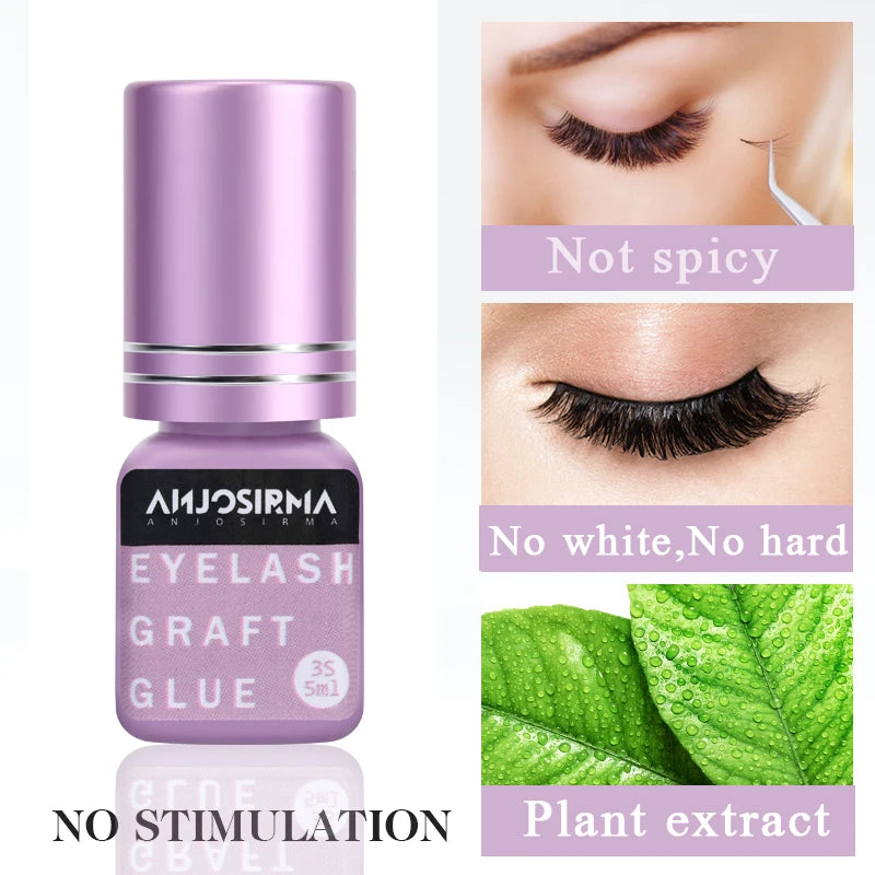 ANJOSIRMA Fast Drying Fake Eyelash Gel 5ml – Instant Eyelash Extension in 1-2 Seconds