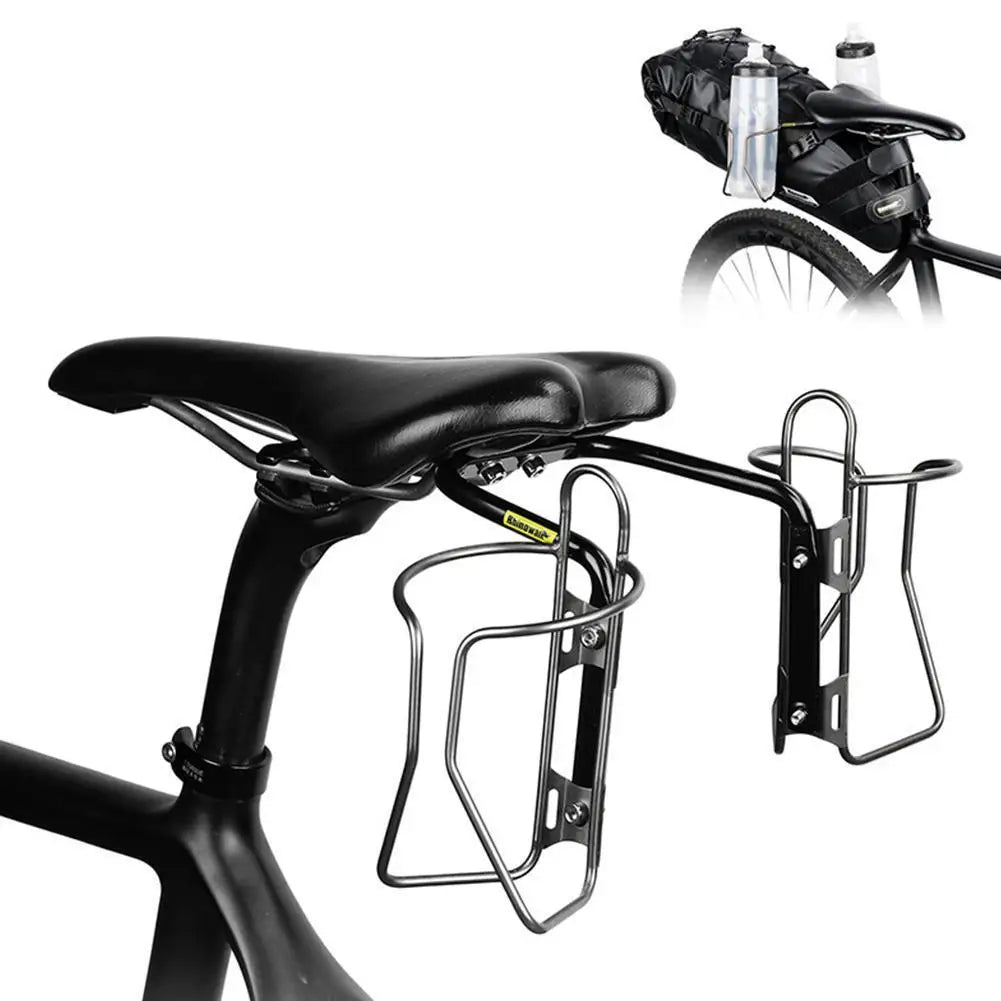 Rhinowalk Bike Saddle Stabilizer Bracket – Rear Seat Mount Luggage Rack Holder for MTB & Road Bike Saddlebags