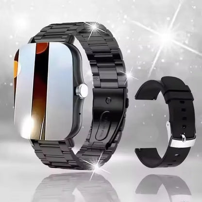 Smartwatch with Full Touch Screen — Call, Message Reminder, Music Control & Multi-Function Fitness Tracker, Compatible with iPhone & Android