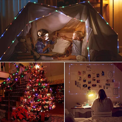 Outdoor Solar String Lights Waterproof LED Rope Tube – Christmas Fairy Garland for Garden, Tree, Yard & Fence Decor