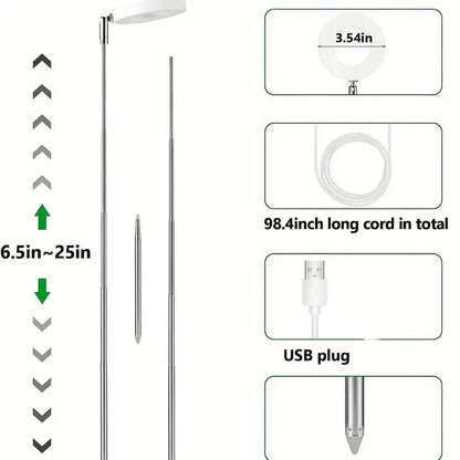 LED Full Spectrum Grow Light – Adjustable Dimmable Hydroponic Plant Lamp with Timer for Indoor Gardening