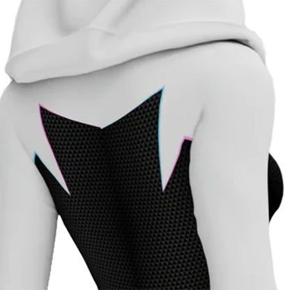 Spider-Man: Across the Spider-Verse Gwen Stacy Cosplay – Superhero Spandex Zentai Bodysuit for Halloween & Costume Parties