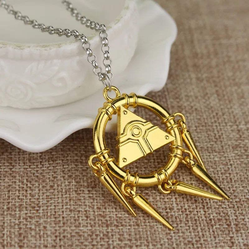 Yu-Gi-Oh! Yugi Muto Keychain - 3D Millennium Puzzle & Millennium Wheel Pendant