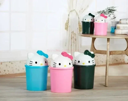 New Sanrio Hello Kitty Kawaii Dustbin – Trash Can for Living Room, Bedroom & Toilet