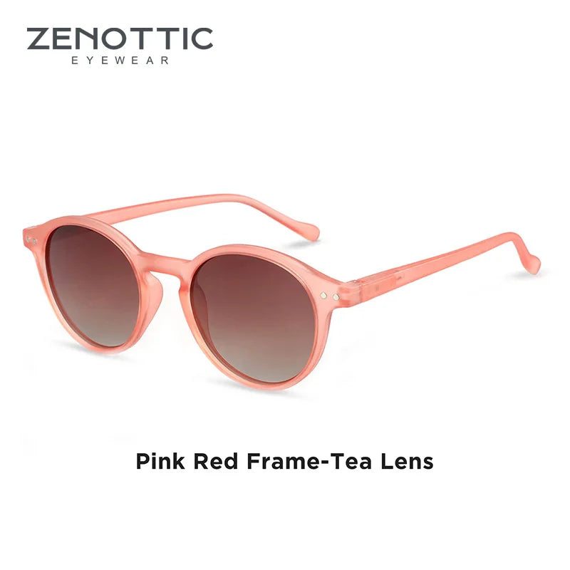 ZENOTTIC Retro Circular Polarized Sunglasses (S Size) – Vintage Small Round UV400 Goggles for Men & Women