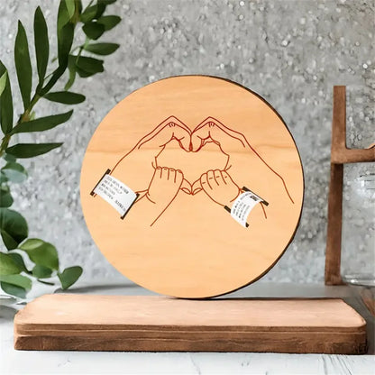 Newborn Engraved Keepsake Holder - Personalized Baby Name Gift & Photography Prop