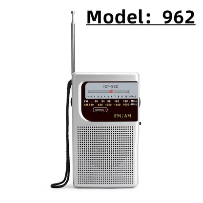 BC-R21/961/962 Mini Portable AM/FM Radio — Battery Operated with Best Reception, Long-Lasting Sound for Running, Walking & Home
