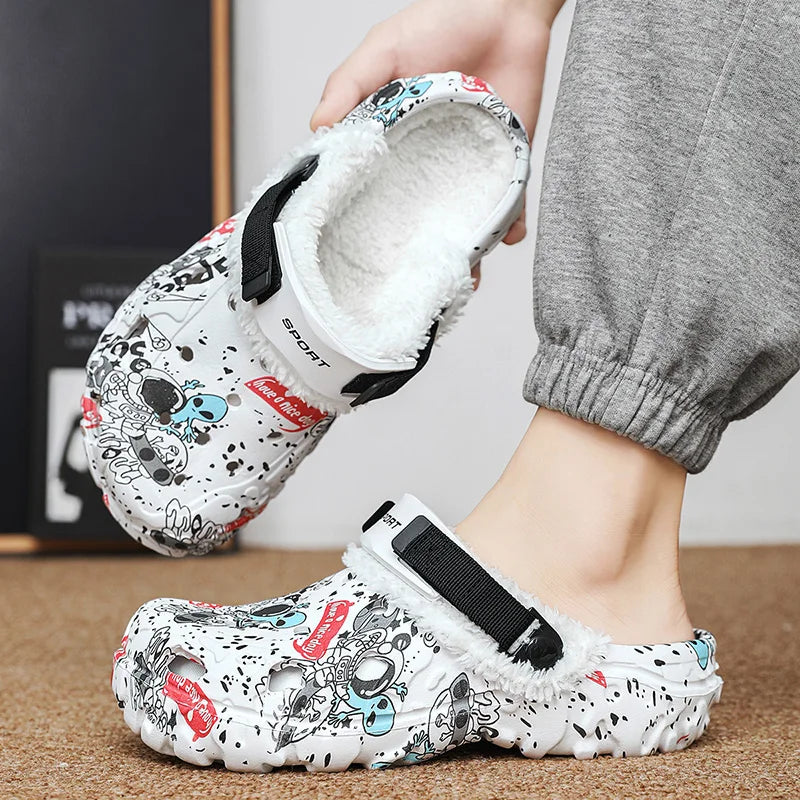 Men’s & Women’s Winter Slippers – Soft Plush Indoor, Non-Slip Removable Sandals, Big Size 47