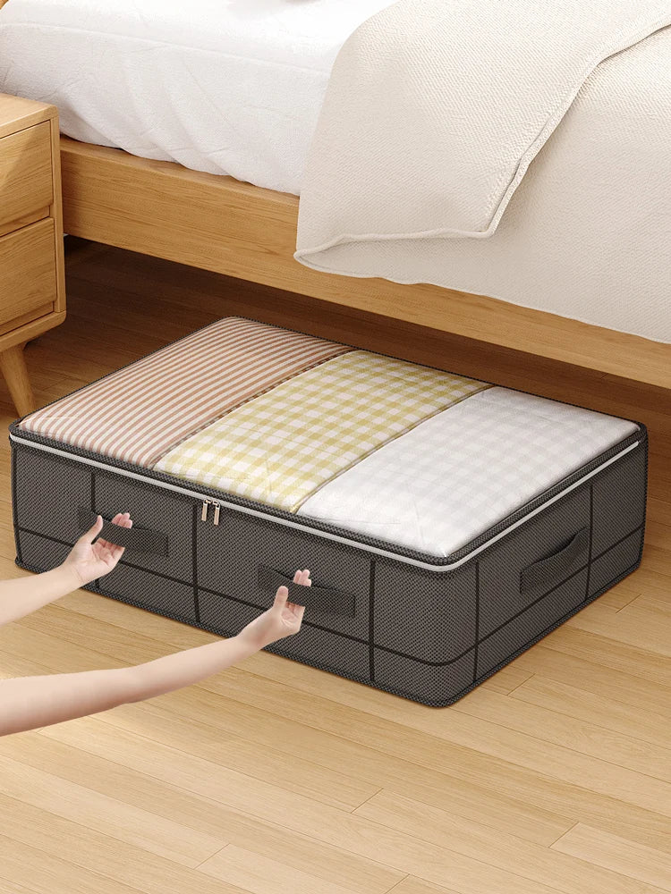 Heavy-Duty Under-Bed Storage Bag – Foldable Box with Large Transparent Window for Clothes, Bedding & Dorm
