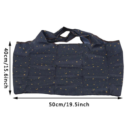 Thick Foldable Reusable Shopping Storage Bag – Large Capacity Waterproof Eco-Friendly Grocery Tote with Shoulder Strap for Supermarket & Travel