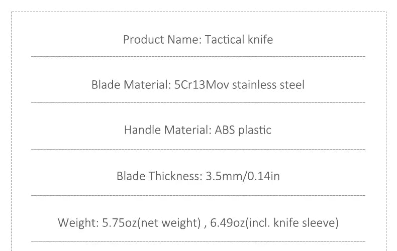 Outdoor Tactical Straight Knife — Portable EDC Survival & Self-Defense Tool