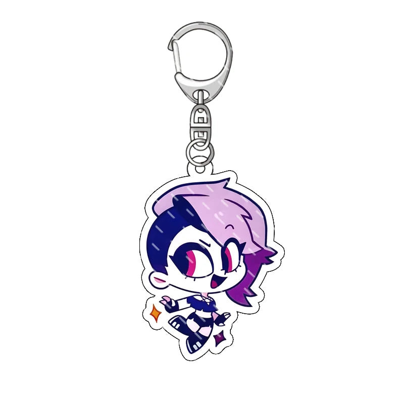 Hazbin Hotel Anime Keychain – Alastor Acrylic Figure Backpack Pendant for Fans & Gifts