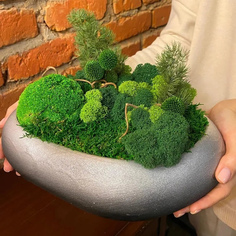 Artificial Green Moss Plants - Realistic Faux Moss Grass for Home, Garden Decor & DIY Crafts