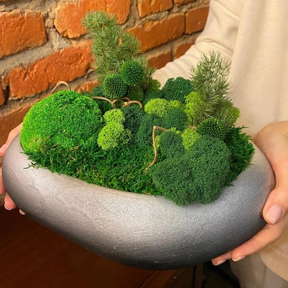 Artificial Green Moss Plants - Realistic Faux Moss Grass for Home, Garden Decor & DIY Crafts