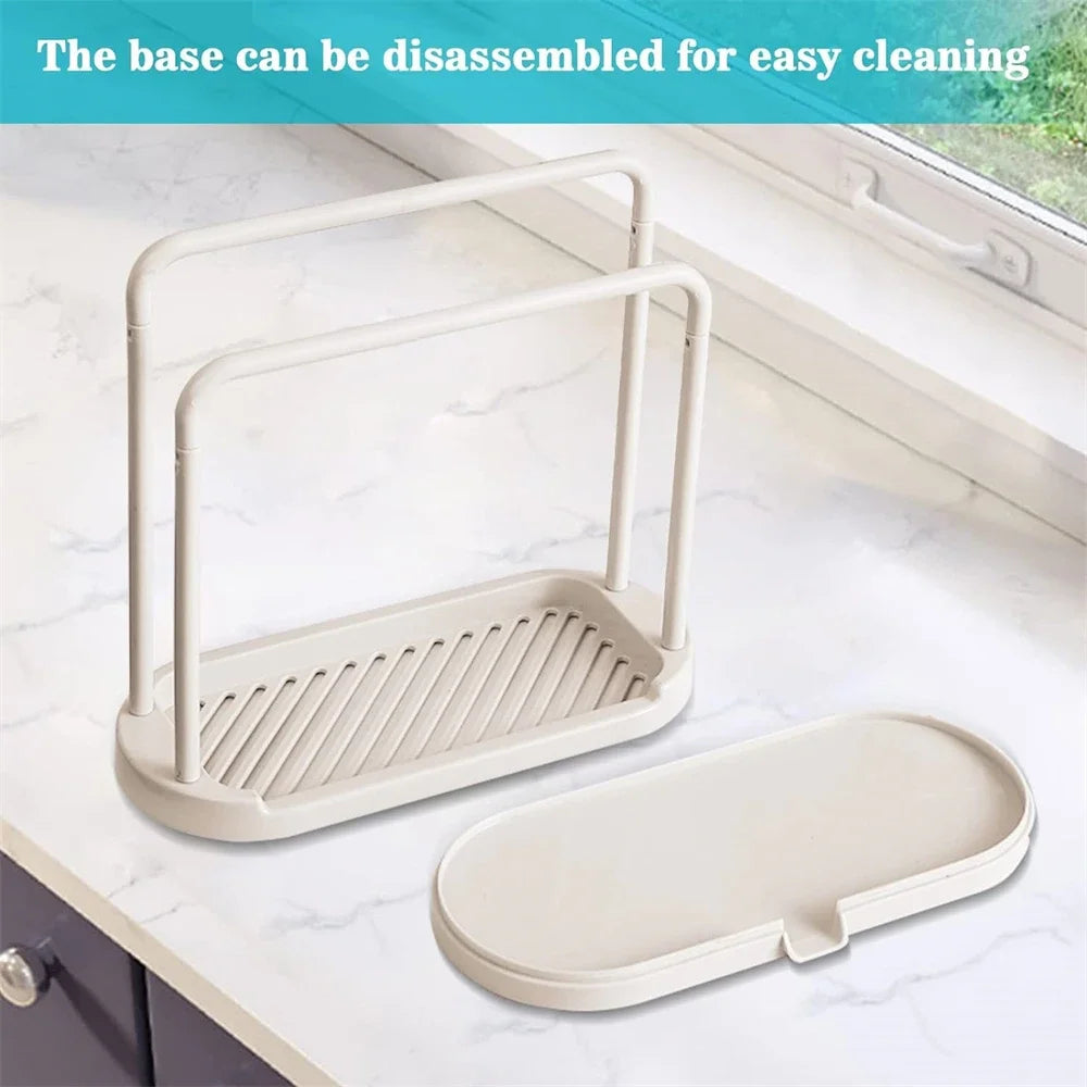 Kitchen Sink Drain Rack — Storage Basket for Sponge, Rag, and Wire Ball, Kitchen Accessories Shelf