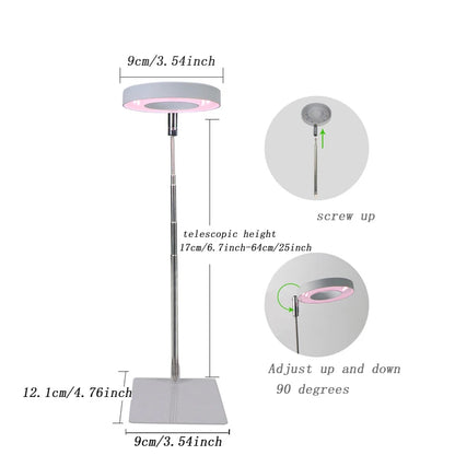 Full Spectrum Indoor Solar LED Growth Light - Four Gear Dimming for Fleshy Plants, Flower & Floor Telescopic Fill Light