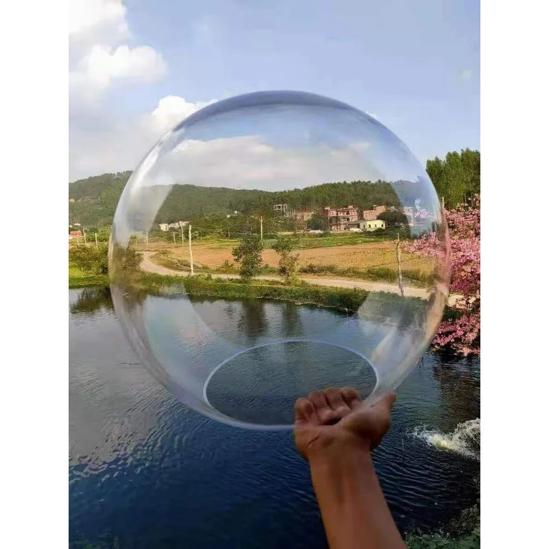 Clear Acrylic Sphere Half Dome Head Cover - Transparent Round Photography Prop for Portrait Shoots & Creative Photo Effects
