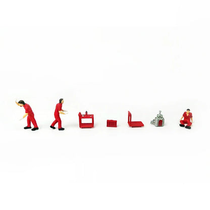 RM 1:64 Automotive Repairman & Tools Micro Mini Figure Model — Diecast Scene Collectible