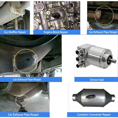High-Temperature Sealant Paste Glue - Car Exhaust Pipe, Tailpipe, Muffler & Motorcycle Repair Tool for Automotive Metal